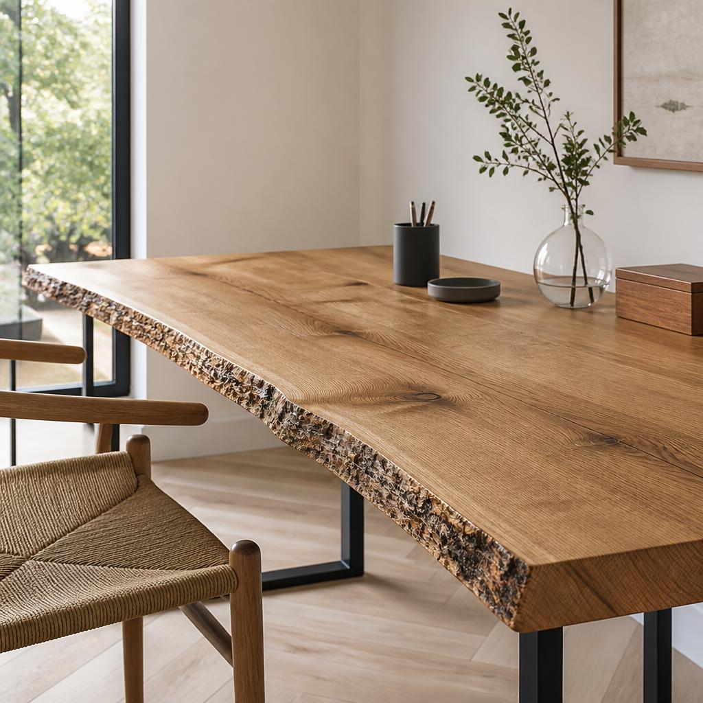 Oak Tabletop — Natural Edge